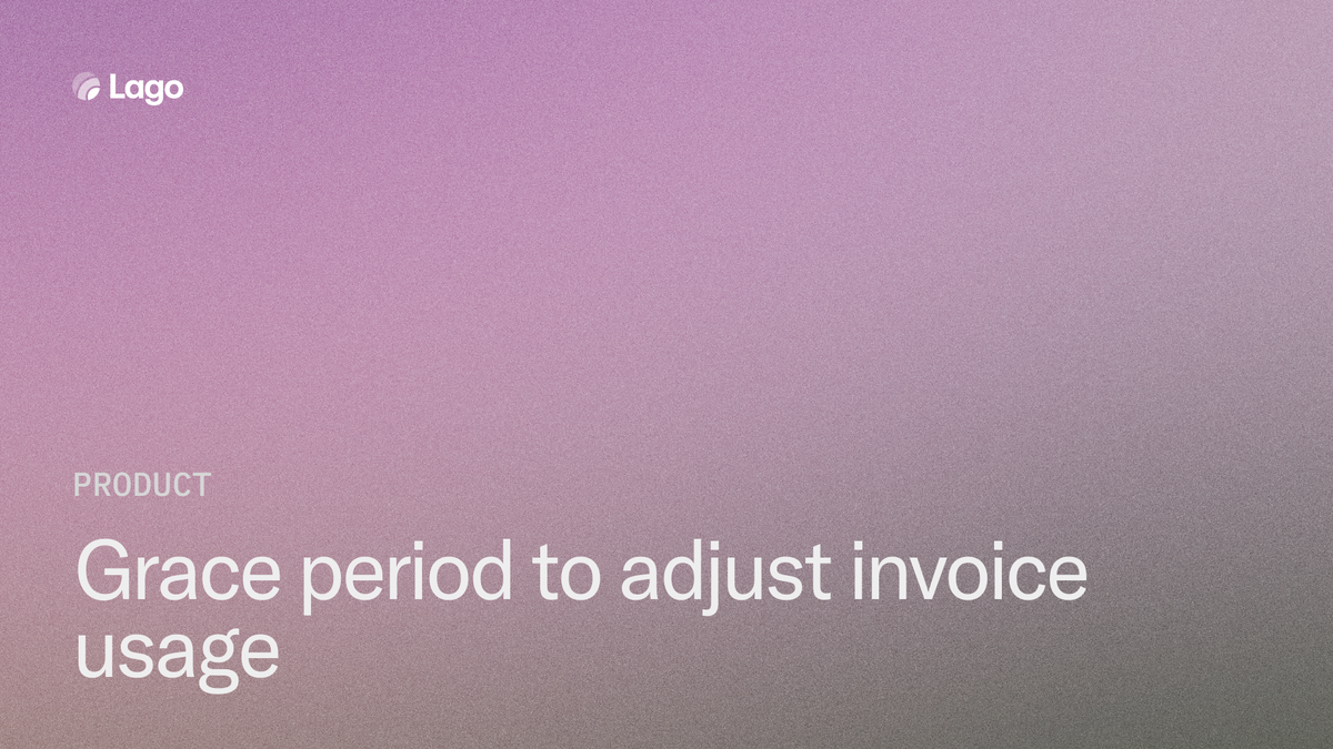 Grace period to adjust invoice usage