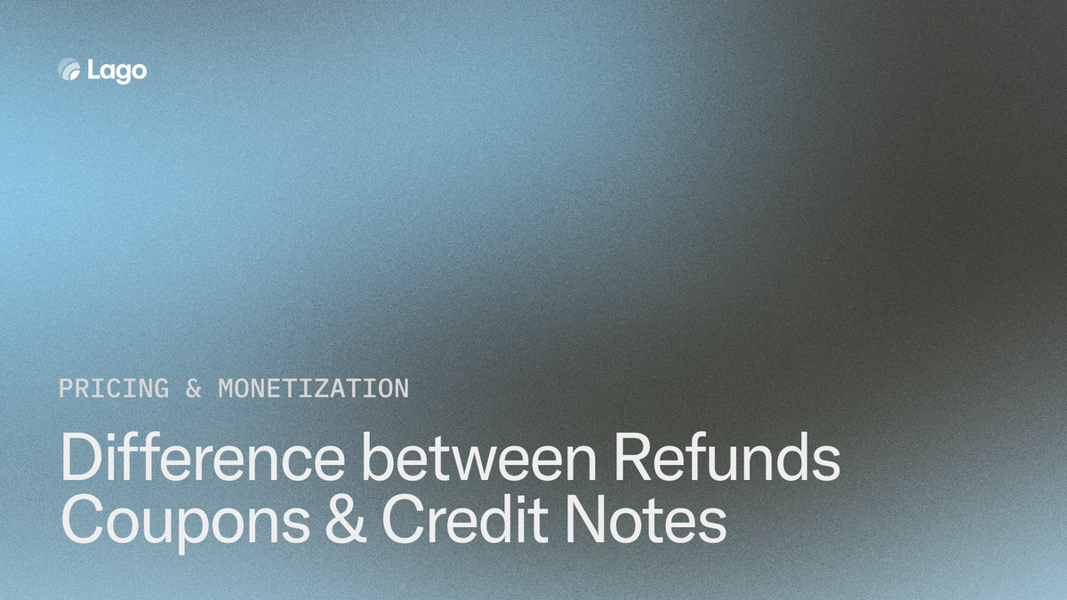 Refunds, Coupons & Credit Notes: why they are different