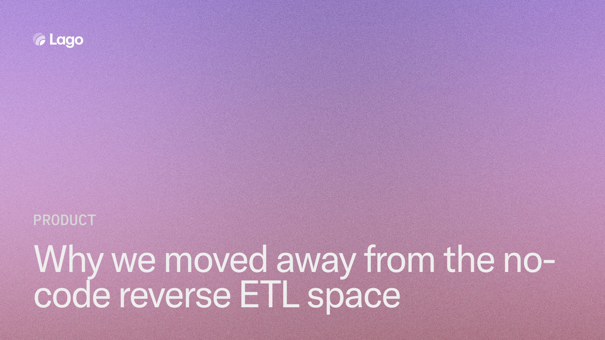 Pivot Series ‒ Part 1: Why we moved away from the no-code reverse ETL space