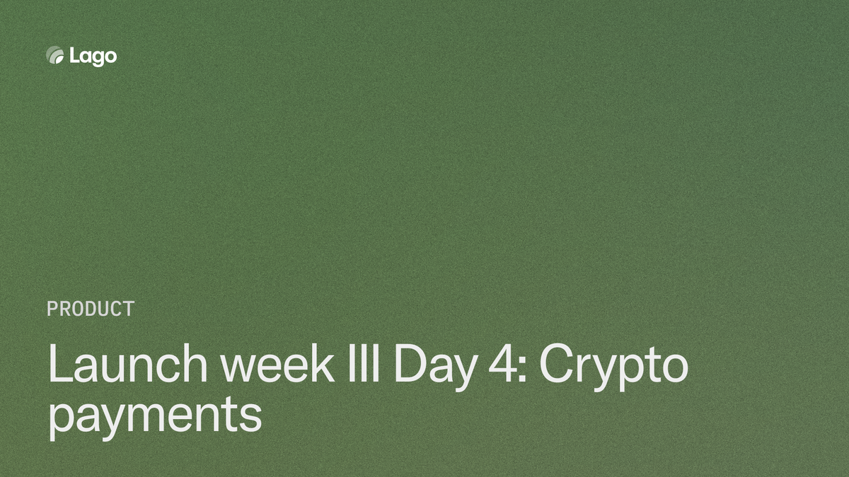 Launch Week III Day 4: Crypto payments are now available