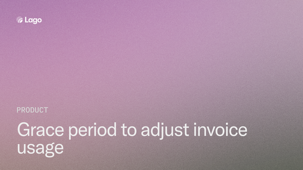 Grace period to adjust invoice usage
