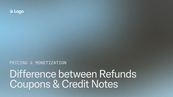 Refunds, Coupons & Credit Notes: why they are different