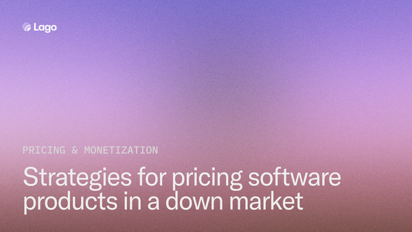 Strategies for pricing software products in a down market
